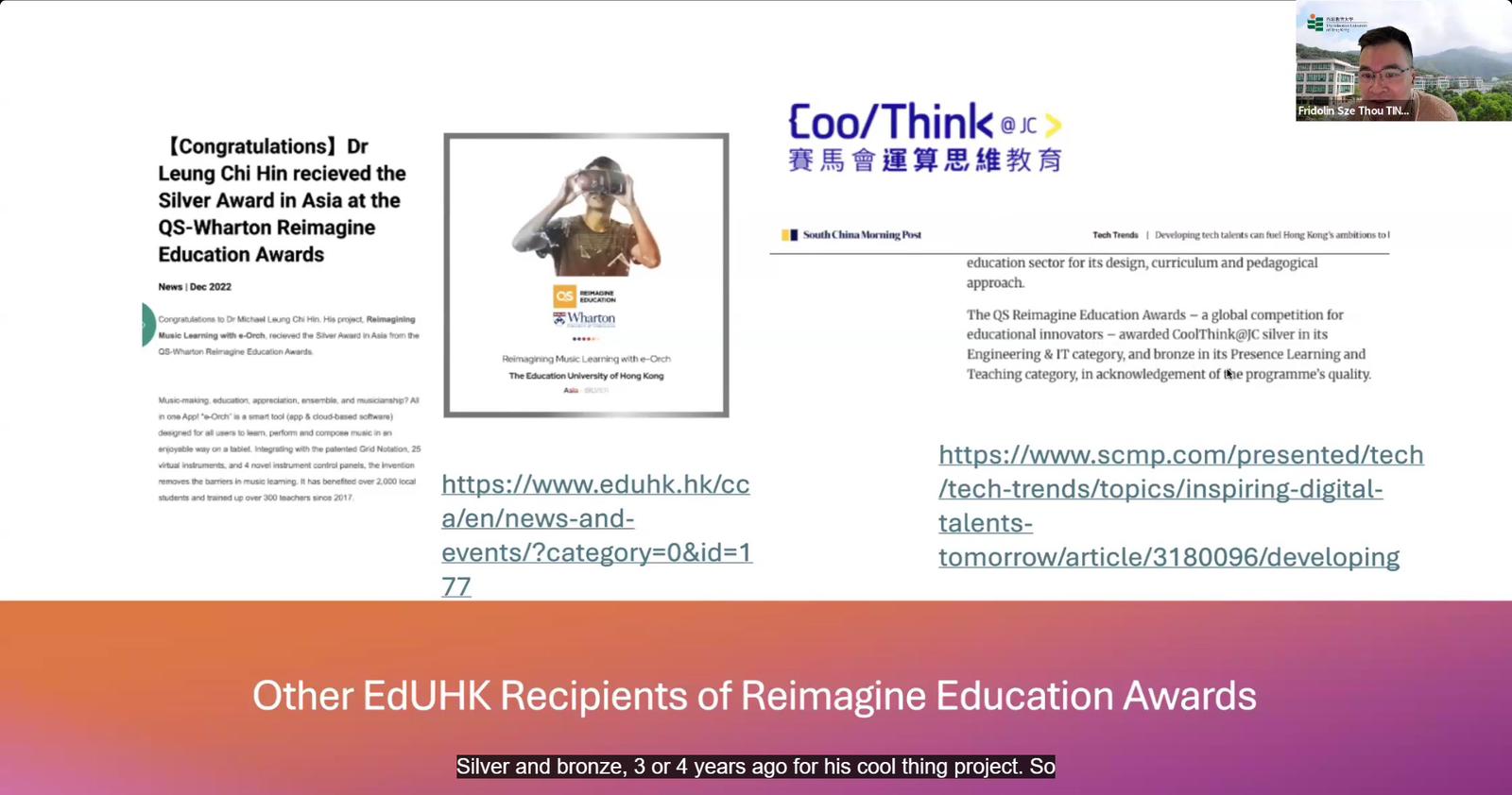 EdUHK Award Winners’ Sharing Seminar: Strategies, Insights, and Outcomes for Reimagining Education