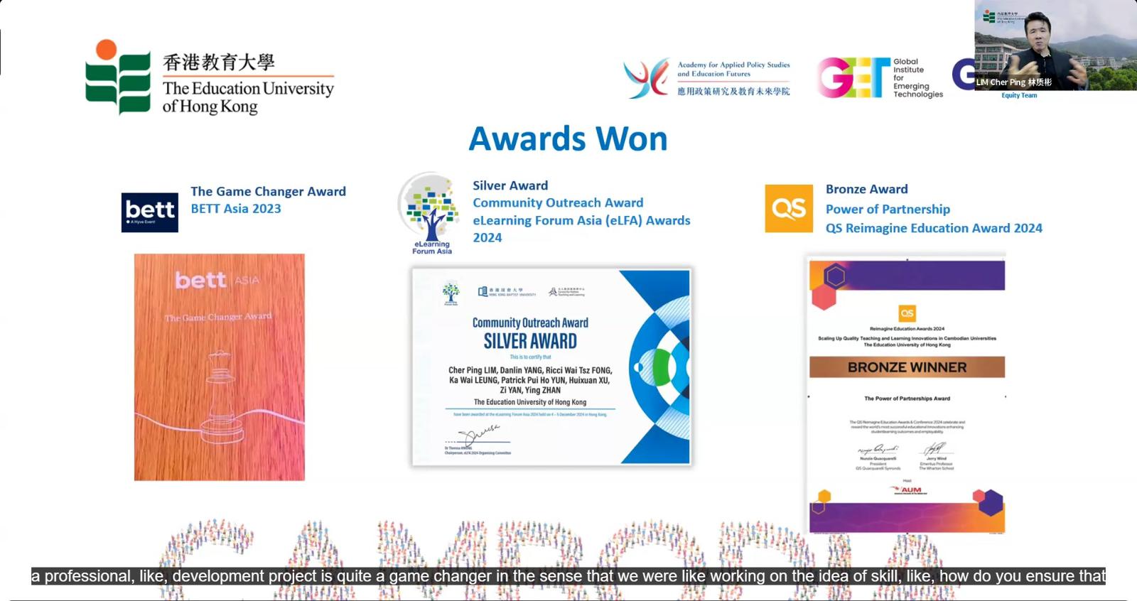 EdUHK Award Winners’ Sharing Seminar: Strategies, Insights, and Outcomes for Reimagining Education